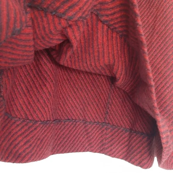 Vintage 40s 50s Striped A-Line Pleated Skirt with Tie Accent